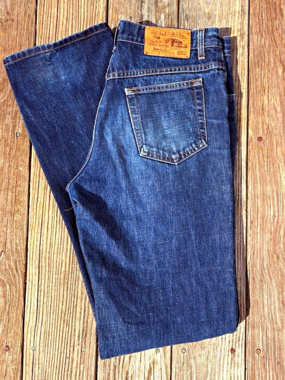 Vintage 2000s Von Dutch Deluxe Hot Rod Jeans 34x37 Y2K Dark Wash Denim